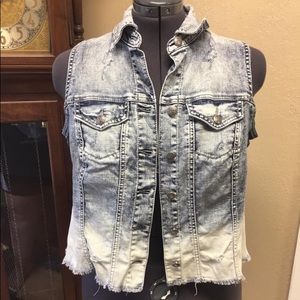 Silver jeans denim vest